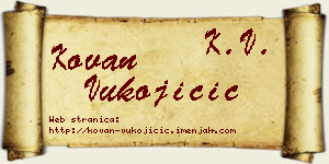 Kovan Vukojičić vizit kartica